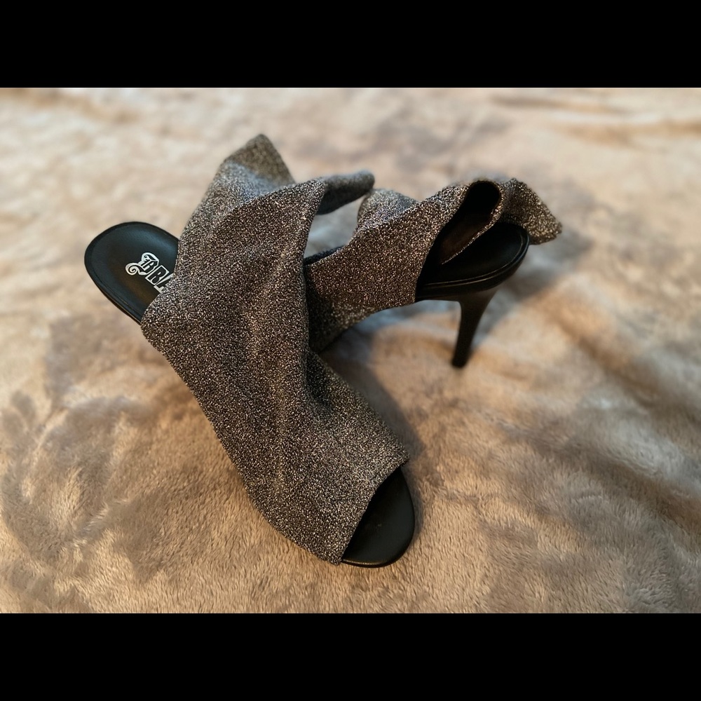Silver Glitter Heels